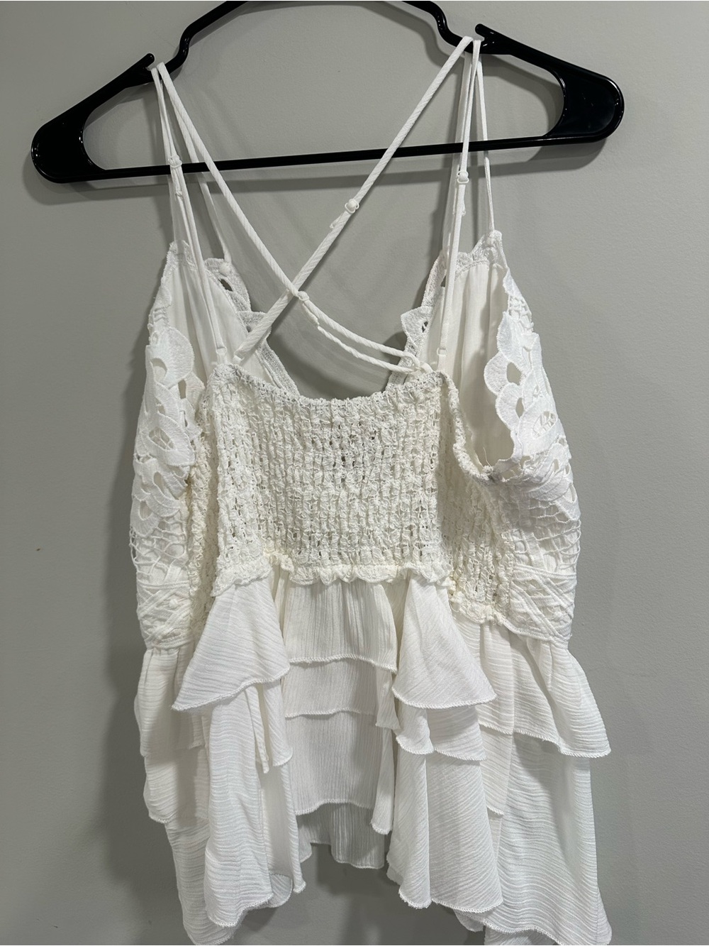 Chelsea & Violet Ivory Crochet Ruffle Cami - Picture 2 of 3